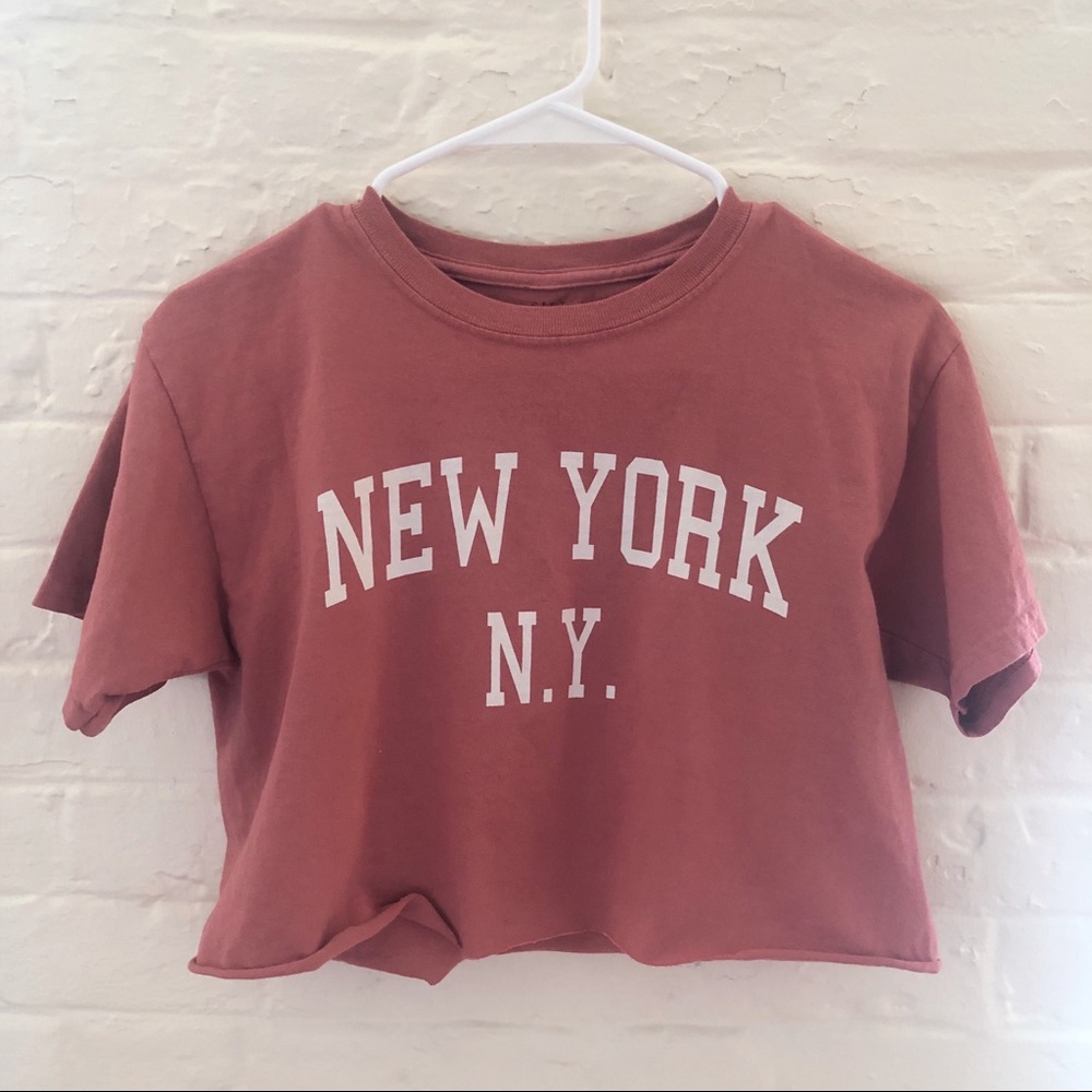 New York cropped tee